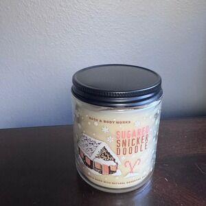 Bath & Body Works Sugared Snickerdoodle 7oz Single Wick Candle Holiday Scent